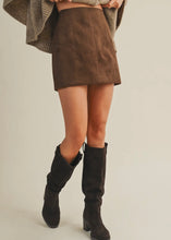 Load image into Gallery viewer, Fitted Suede Mini Skirt
