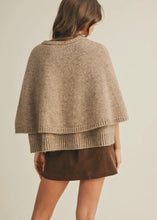 Load image into Gallery viewer, Button Closure Sweater Cape Cardigan
