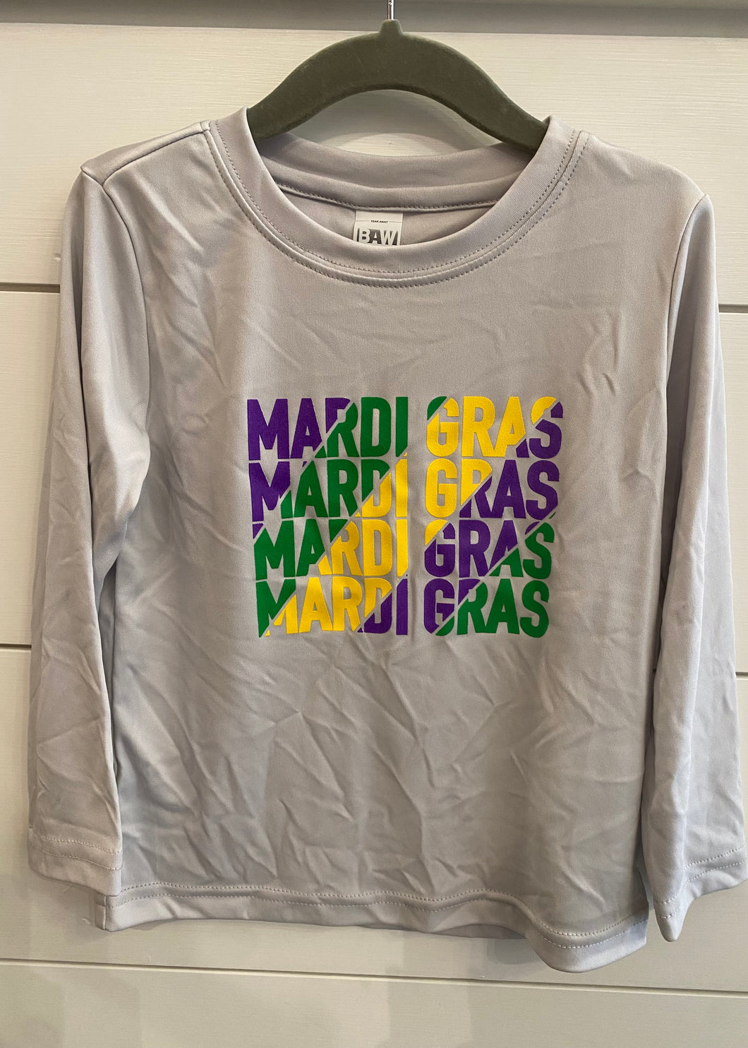 Kids Long Sleeve Mardi Gras Tee