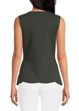 Load image into Gallery viewer, Olive Sleeveless Sweater Knit Peplum Top
