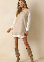 Load image into Gallery viewer, Mixed Media Shirt Dress
