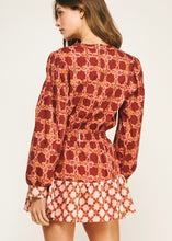 Load image into Gallery viewer, Printed Color Block Mini Dress
