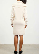 Load image into Gallery viewer, Zip Up Mock Neck Sweater Dress

