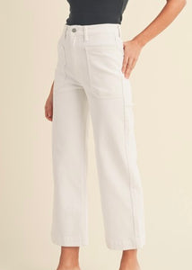 White Denim Pocket Utility Jeans