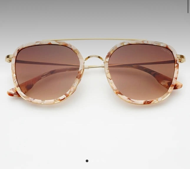 Weston Round Unisex Sunglasses -Pink Pearl/Brown