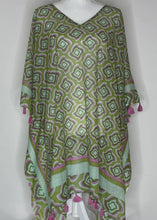 Load image into Gallery viewer, Summer Green Kaftan Cover Up
