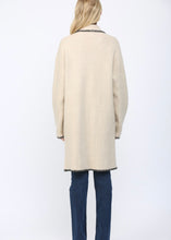 Load image into Gallery viewer, Whipstitch Detail Notched Collar Cardigan
