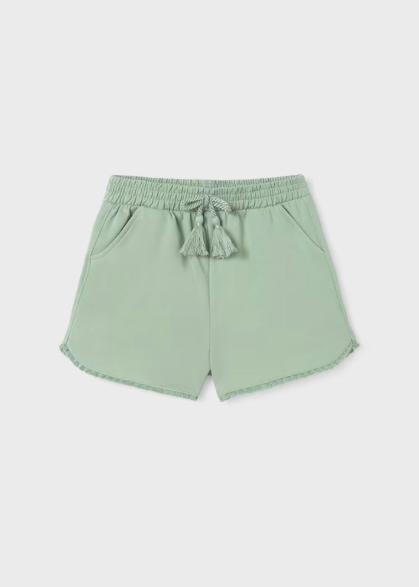 Kids Mint French Terry Shorts