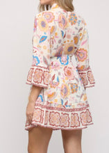 Load image into Gallery viewer, Border Print Belted Dress

