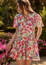 Load image into Gallery viewer, Kivia Blossom Trapeze Mini Dress
