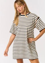 Load image into Gallery viewer, Striped Short Sleeve Sweater Dress
