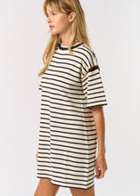 Load image into Gallery viewer, Striped Short Sleeve Sweater Dress
