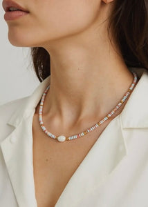 Boho Beaded Pearl Necklace