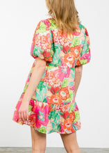 Load image into Gallery viewer, Floral Puff Sleeve Print Dress
