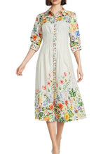 Load image into Gallery viewer, Floral Printed Button Down Midi Dress
