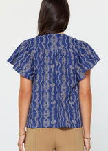 Load image into Gallery viewer, Embroidered Flutter Sleeve Blouse
