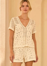 Load image into Gallery viewer, Crochet Button Down Top
