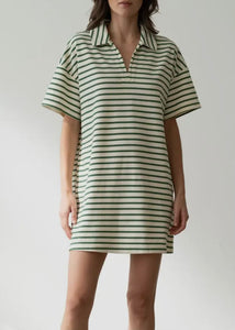 Collard Green Striped Dress