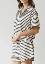 Load image into Gallery viewer, Charcoal Striped Casual Shorts
