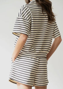 Charcoal Striped Collard Shirt