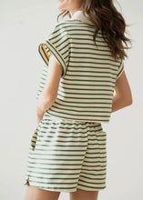 Load image into Gallery viewer, Green Stripe Knit Shorts
