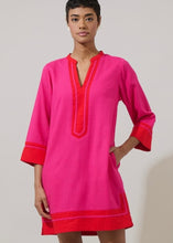 Load image into Gallery viewer, Fuchsia Linen Mini Dress
