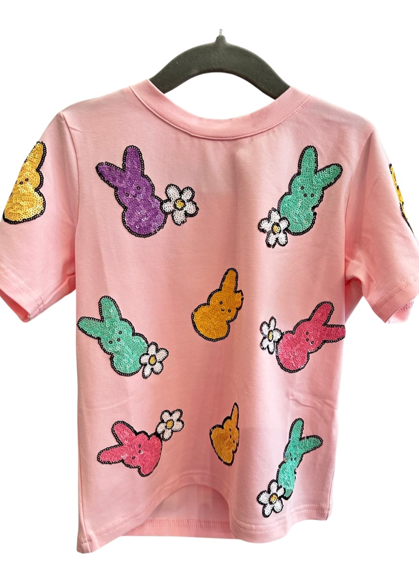 Kids Sequin Easter Peep Shirt