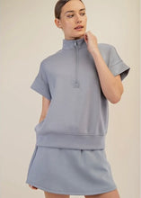 Load image into Gallery viewer, Gray Quarter Zip Top
