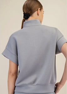 Gray Quarter Zip Top