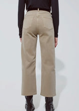 Load image into Gallery viewer, Gold Straight Leg Jeans With Metallic Glow
