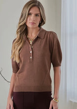 Load image into Gallery viewer, Short Sleeve Knit Polo Top

