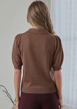 Load image into Gallery viewer, Short Sleeve Knit Polo Top
