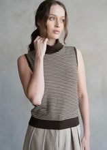Load image into Gallery viewer, Striped Turtleneck Sweater Vest
