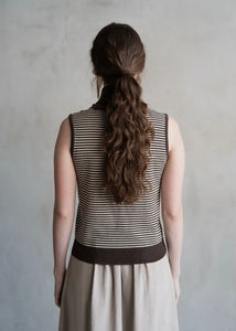 Striped Turtleneck Sweater Vest