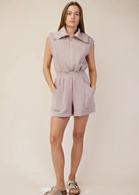 Load image into Gallery viewer, Light Mocha Scuba Luxe Sleeveless Romper
