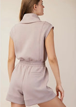 Load image into Gallery viewer, Light Mocha Scuba Luxe Sleeveless Romper
