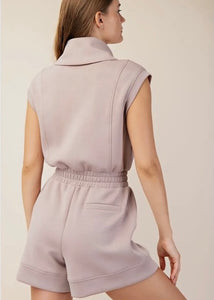 Light Mocha Scuba Luxe Sleeveless Romper