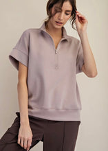 Load image into Gallery viewer, Light Mocha Modal Quarter Zip Top

