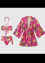 Load image into Gallery viewer, Pink Floral Two Piece With Matching Robe
