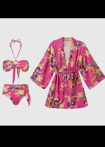 Pink Floral Two Piece With Matching Robe