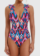 Load image into Gallery viewer, Multicolor One Piece With Matching Sarong
