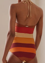 Load image into Gallery viewer, Striped One Piece With Matching Sarong
