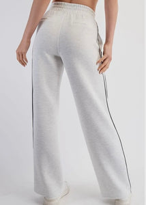 Light Grey Modal Piping Straight Pant