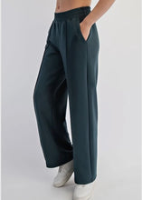 Load image into Gallery viewer, Midnight Green Modal Pintuck Straight Pant

