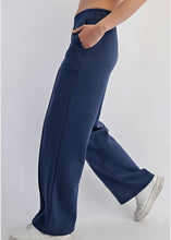 Load image into Gallery viewer, Smoky Navy Pintuck Straight Pant
