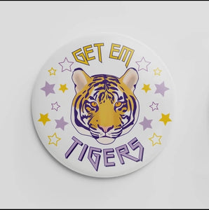 Get Em Tigers Button