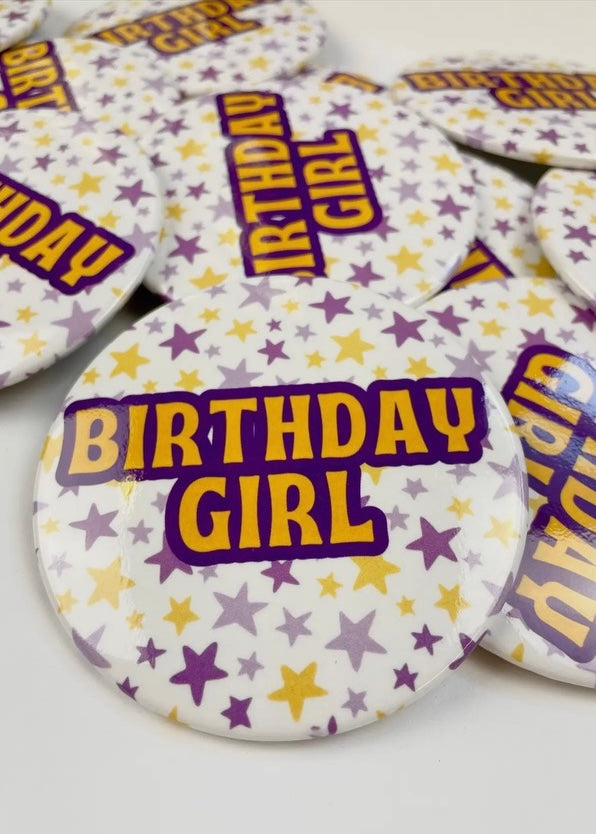 Birthday Girl Button