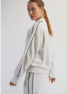 Light Grey Modal Piping Top