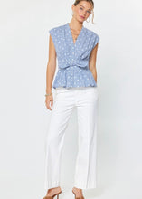 Load image into Gallery viewer, Peplum Tie Detail Button Down Blouse
