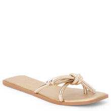 Load image into Gallery viewer, Gold Knot Detail Flip Flop
